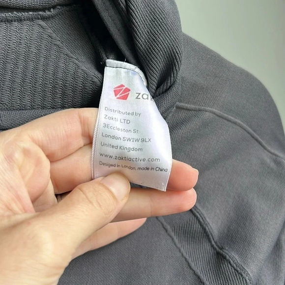Zakti Hoodie Sweatshirt Gray | Gray Hoodie Sweatshirt | Athletic | Zakti - Picture 6 of 7